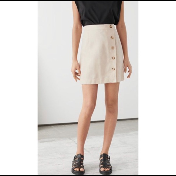 & Other Stories Dresses & Skirts - NEW & Other Stories High Waist Button Front Skirt 6
